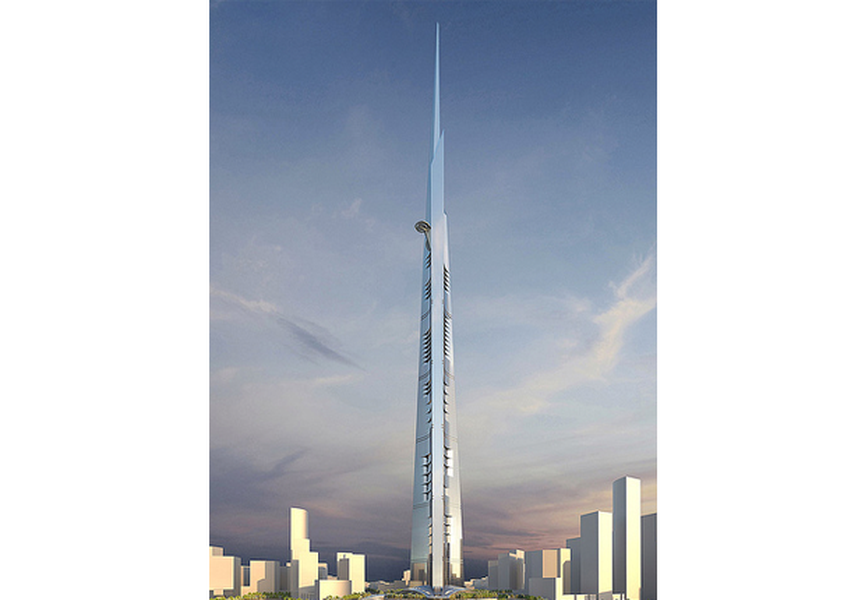 1. Kingdom Tower Với tham vọng đánh đổ ngôi vị cao nhất thế giới của tòa nhà Burj Khalifa ở Các tiểu vương quốc Ả-rập thống nhất, Kingdom Tower sẽ là tòa tháp đầu tiên có độ cao vượt quá mốc 1 km. Dự án tại Ả-rập Xê-út trị giá 1,2 tỷ USD này sẽ là khu căn hộ cao cấp, văn phòng, đài quan sát, khách sạn... được khởi công từ năm 2013 và dự kiến sẽ hoàn thành năm 2019